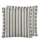 Burlington Stripe Charcoal Cotton Decorative Pillow