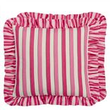 Burlington Stripe Fuchsia Cotton Decorative Pillow