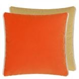 Varese Zinnia & Straw Velvet Cushion