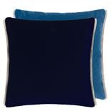 Varese Denim & Teal Velvet Cushion