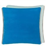 Varese Azure & Pale Aqua Velvet Decorative Pillow