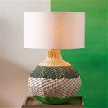 Brera Emerald Raffia Large Table Lamp