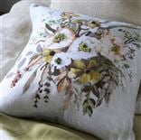 Margaretta Linen Sepia Decorative Pillow