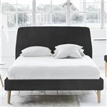 Cosmo Bed - Self Buttons - Superking - Beech Leg - Cassia Slate