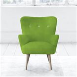 Florence Chair - White Buttons - Beech Leg - Cassia Grass