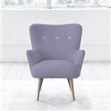 Florence Chair - White Buttons - Beech Leg - Brera Lino Heather