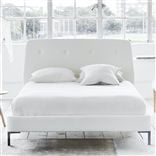 Cosmo Bed - White Buttons - Superking - Metal Leg - Cassia Chalk