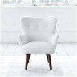 Florence Chair - Self Buttons - Walnut Leg - Brera Lino Alabaster