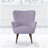 Florence Chair - Self Buttons - Walnut Leg - Brera Lino Heather