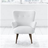 Florence Chair - White Buttons - Walnut Leg - Brera Lino Alabaster