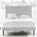 Square Bed - Superking - Walnut Leg - Brera Lino Platinum
