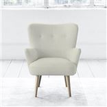 Florence Chair - Self Buttons - Beech Leg - Elrick Alabaster