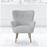 Florence Chair - Self Buttons - Beech Leg - Brera Lino Graphite
