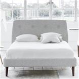 Cosmo Bed - Self Buttons - Superking - Walnut Leg - Brera Lino Grap...