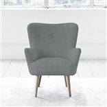 Florence Chair - Self Buttons - Beech Leg - Brera Lino Zinc