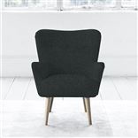 Florence Chair - Self Buttons - Beech Leg - Cheviot Noir