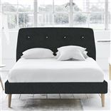 Cosmo Bed - White Buttons - Superking - Beech Leg - Cheviot Noir