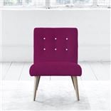 Eva Chair - White Buttons - Beech Leg - Cassia Magenta