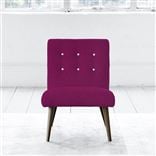 Eva Chair - White Buttons - Walnut Leg - Cassia Magenta