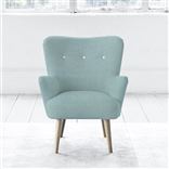 Florence Chair - White Buttons - Beech Leg - Brera Lino Celadon