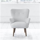 Florence Chair - White Buttons - Walnut Leg - Cassia Chalk