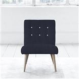 Eva Chair - White Buttons - Beech Leg - Brera Lino Indigo