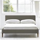 Square Low Bed -  Superking  -  Walnut Leg  -  Rothesay Pumice