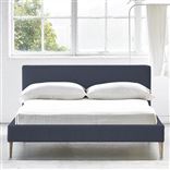 Square Low Bed -  Superking  -  Beech Leg  -  Rothesay Denim