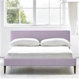 Square Low Bed -  Superking  -  Walnut Leg  -  Conway Orchid