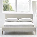 Square Low Bed -  Superking  -  Beech Leg  -  Conway Ivory