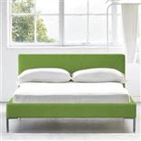 Square Low Bed -  Superking  -  Metal Leg  -  Cassia Grass