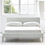 Square Low Bed -  Superking  -  Beech Leg  -  Brera Lino Oyster