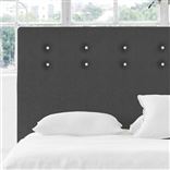 Polka Alto Headboard - White Buttonss - Double - Rothesay Smoke