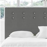 Polka Alto Headboard - White Buttonss - Double - Rothesay Zinc