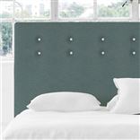 Polka Alto Headboard - White Buttonss - Double - Rothesay Aqua