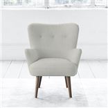 Florence Chair - Self Buttonss - Walnut Leg - Conway Ecru