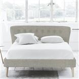 Wave Bed - Self Buttons - Superking - Beech Leg - Conway Natural