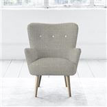 Florence Chair - White Buttonss - Beech Leg - Conway Natural