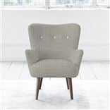 Florence Chair - White Buttonss - Walnut Leg - Conway Natural