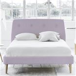 Cosmo Bed - Self Buttons - Single - Beech Leg - Conway Orchid