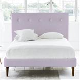 Polka Bed - White Buttons - Superking - Walnut Leg - Conway Orchid