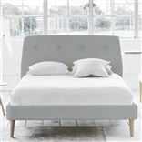 Cosmo Bed - Self Buttons - King - Beech Leg - Conway Platinum