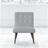 Eva Chair - White Buttonss - Walnut Leg - Conway Platinum