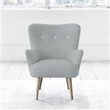 Florence Chair - White Buttonss - Beech Leg - Conway Platinum