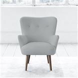 Florence Chair - Self Buttonss - Walnut Leg - Conway Platinum