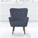 Florence Chair - White Buttonss - Walnut Leg - Rothesay Denim