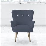 Florence Chair - White Buttonss - Beech Leg - Rothesay Denim