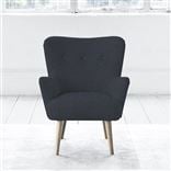 Florence Chair - Self Buttonss - Beech Leg - Rothesay Indigo