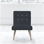 Eva Chair - White Buttonss - Beech Leg - Rothesay Indigo