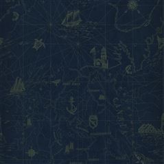 Shipping Lanes Map Brilliant Blue Ralph Lauren Wallpaper